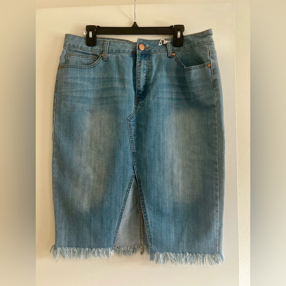 Indigo Soul Blue Denim Pencil Skirt